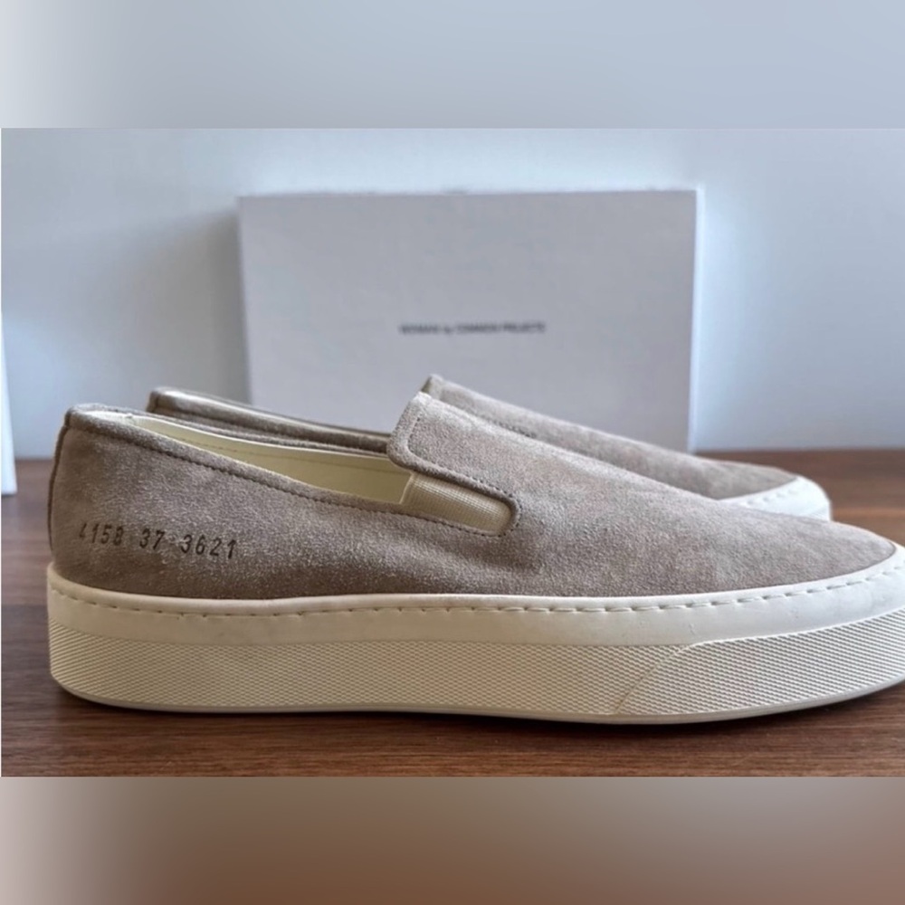 Common Projects Taupe Slip On Sneakers size 37